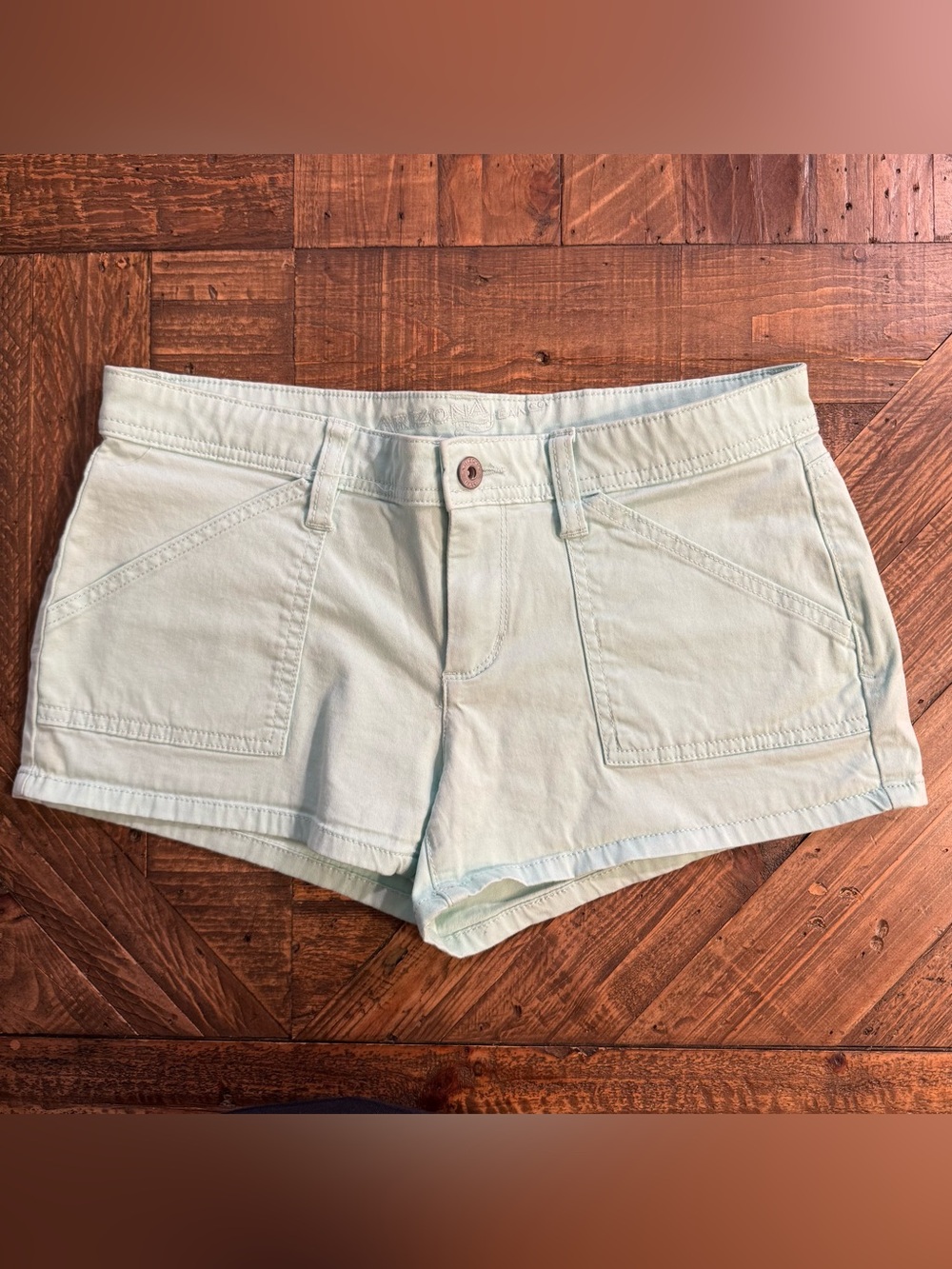 Arizona Jean Company Light Mint Cotton Shorts